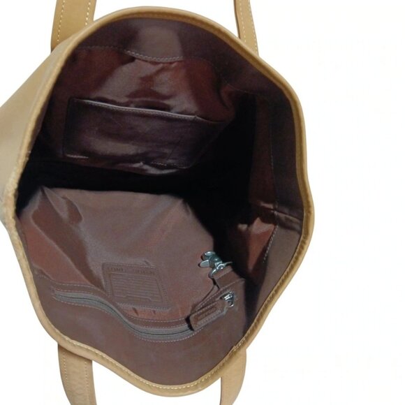 Auth COACH - 9401 Brown Leather Tote Bag - Picture 6 of 11